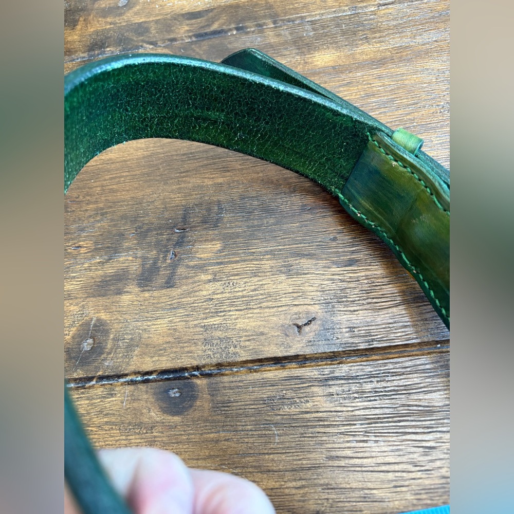 Dogmount Deep Green Leather Collar - Picture 6 of 8